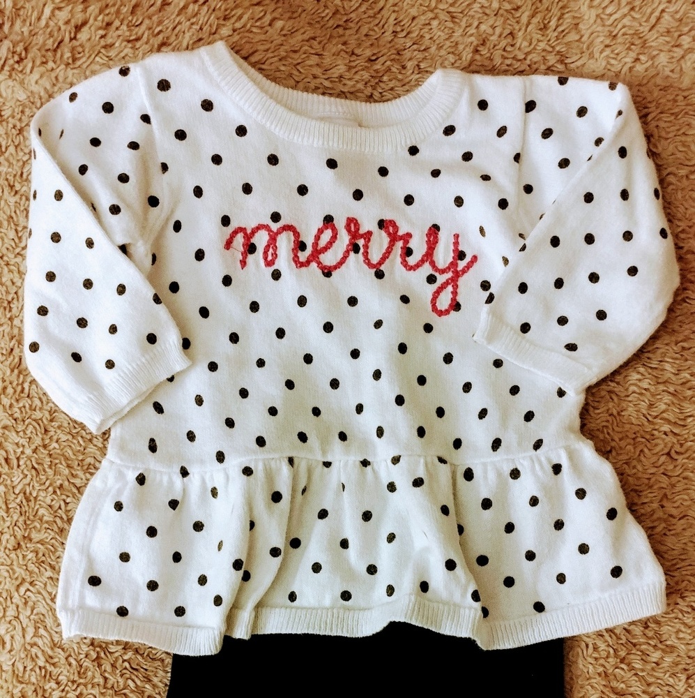 Polka Dot Sweater with Matching Leggings